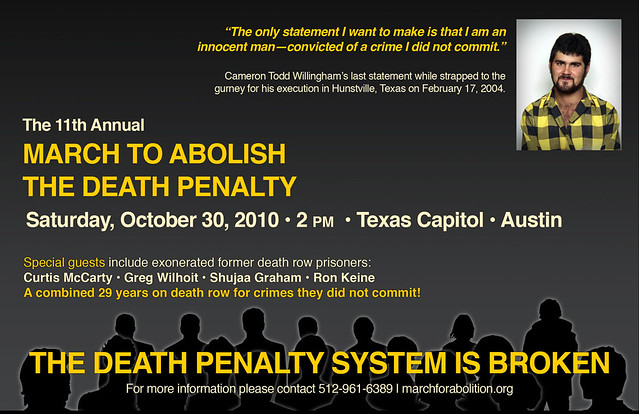 Postcard for 2010 March to Abolish the Death Penalty