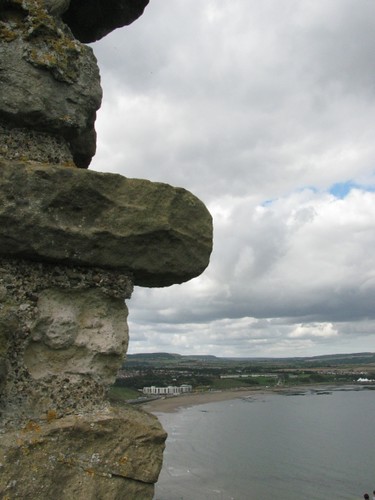 Scarborough Castle wall and bay