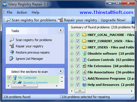 Glary Registry Repair Portable