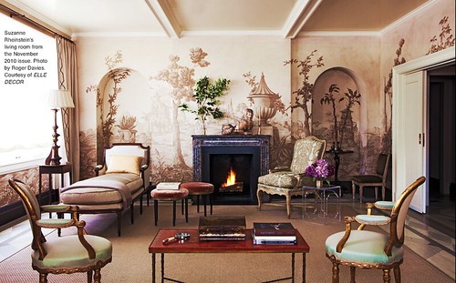 1st dibs, Suzanne Rheinstein 's living room from Elle Decor<br /> 