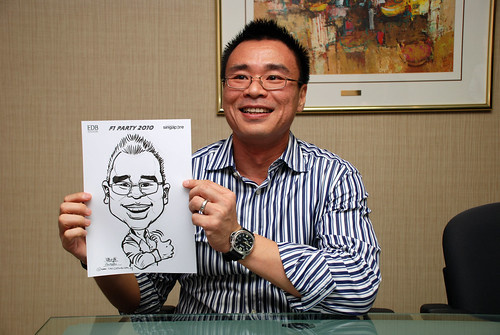 Caricature live sketching for EDB F1 Party 2010 - 4