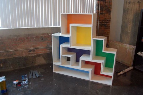 Tetris-regal1, bookshelf, DIY
