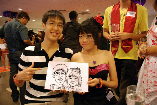 Caricature live sketching for NTU Alumni Club - 3