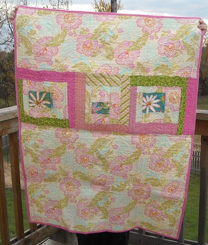 pink/green quilt back