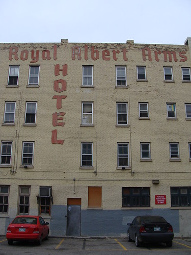 Rear View of the Royal Albert Arms Hotel