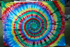 Rainbow Swirl Tie Dye Sheet/ Tapestry