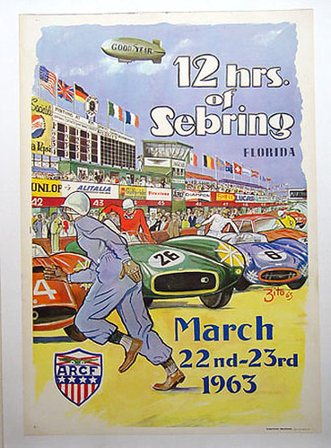 024-Sebring 1963-© 2010 Vintage Auto Posters. All Rights Reserved
