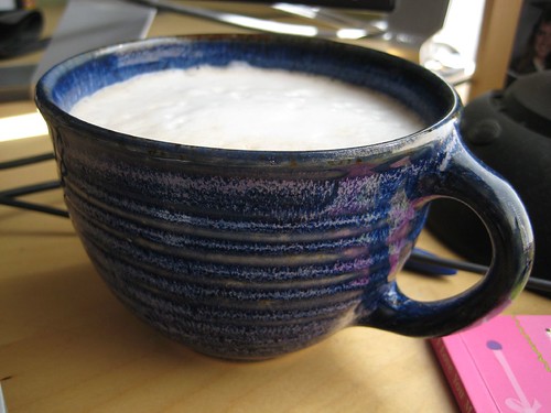 pottery latte mug