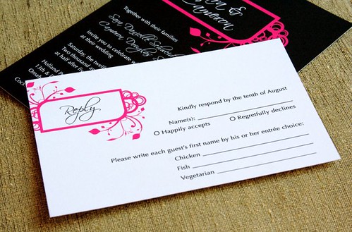 Pink And Black Wedding Invitations Part 21