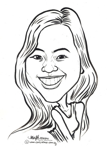 lady caricature in ink 250810