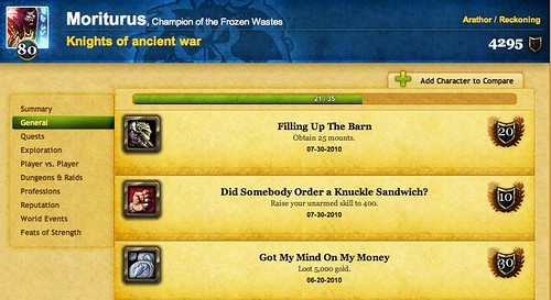 The World of Warcraft Armory - Moriturus @ Arathor - Achievements