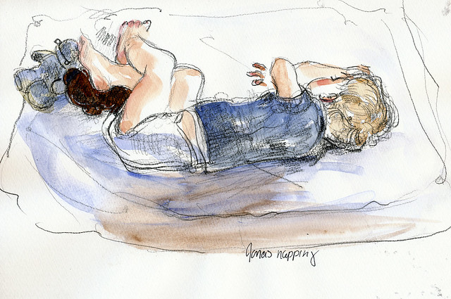 Jonas napping, summer afternoon