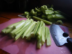 Dicing cukes for relish