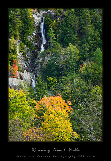 Roaring Brook Falls Foliage, Adirondacks