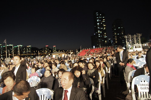 Audiences at the Pusan film fest closing ceremony