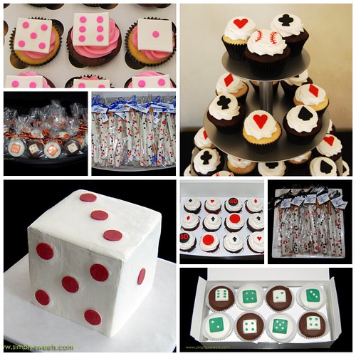 Poker and Bunco themed sweets