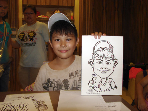 Caricature live sketching for birthday party 11092010 - 4