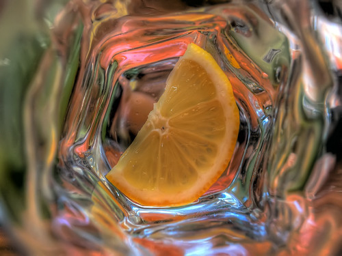 lemon in the glass