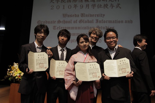 This semester's graduates of Ando Laboratory