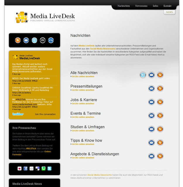 Media LiveDesk Nachrichtenarchive amp Abos by mediaquell