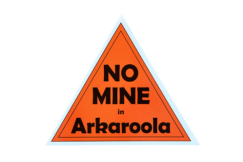 the wilderness society's 'no mine in arkaroola' sticker