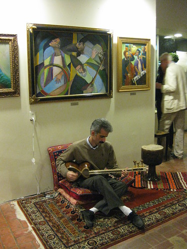 musician at Habib's opening