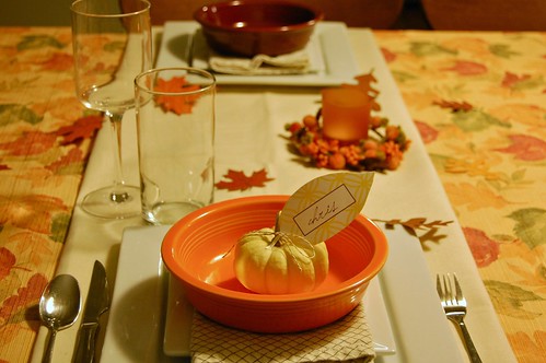 thanksgiving table setting tablescape