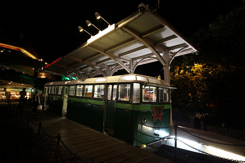 Historic Peak Tram on display