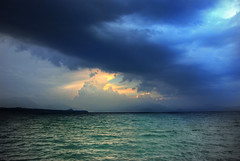 storm on the garda lake in HDR