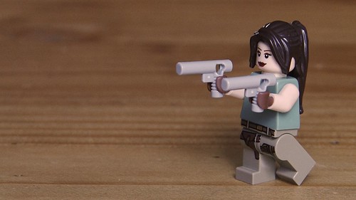 Lara Croft from the side