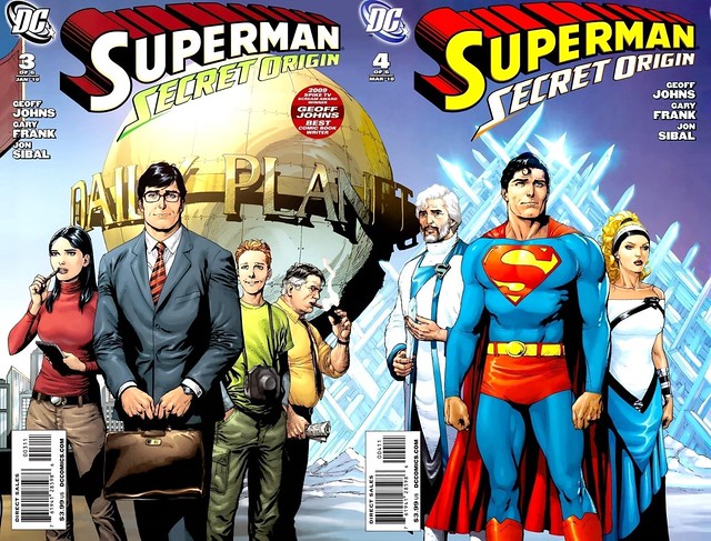 Superman Secret Origin Gary Frank covers 3-4 joined