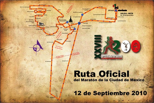 Ruta final del Maratón de la Ciudad de México