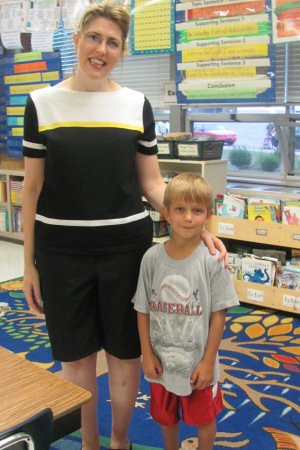 Chase and his 2nd Grade Teacher