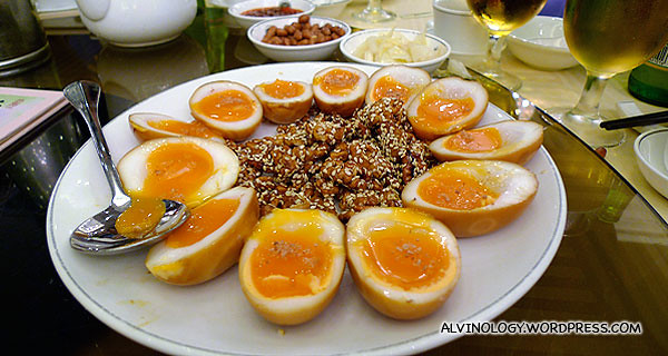 Eggs with walnuts