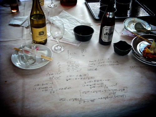 A mathematician's dinner still life