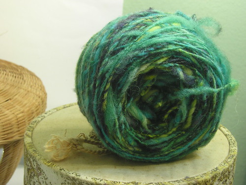Handspun yarn, waiting to become Buttonhead