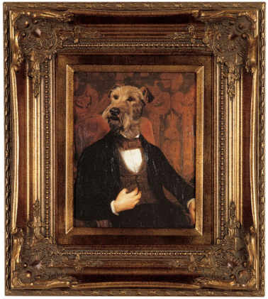 victorian dog portrait