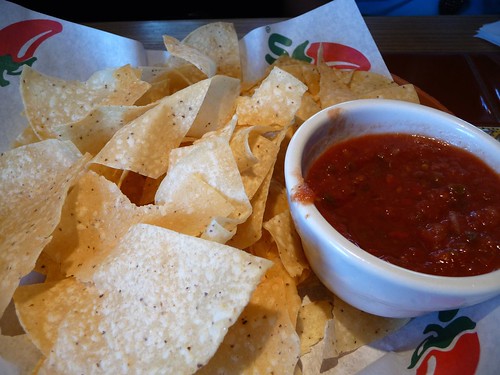 Chili's Bottomless Tostada Chips with salsa