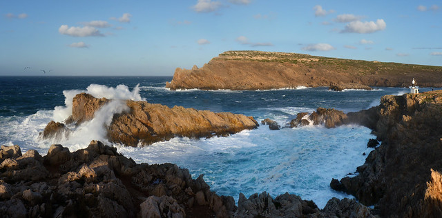 Panoramic view on the rugged North coast of Menorca by B?n