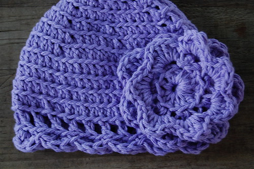 crocheted baby hat