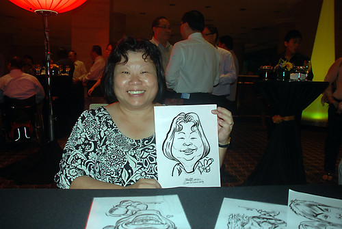 Caricature live sketching for Travel Partners Appreciation Dinner - World Fiesta - 5