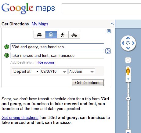 Google Maps 18 Bus