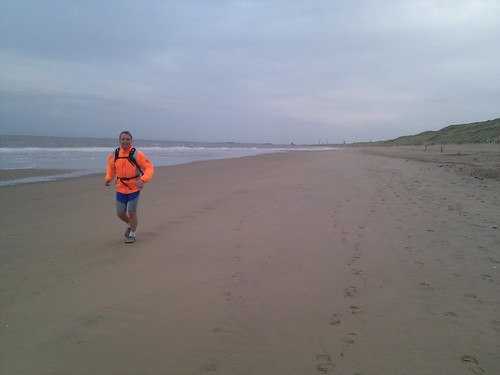 Running along the beach with my dad (Zandvoort-IJmuiden and back). Best way to get over jet lag.