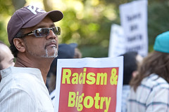 2010年9月11日，纽约支持穆斯林集会游行