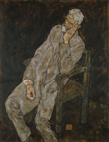 Portrait of Johann Harms, 1916. Oil with wax on canvas, Egon  Schiele