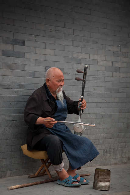 Blind street musician, Beijing