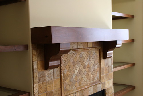 Mantel and Floating Shelves