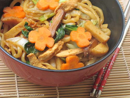 Stir fried black pepper Udon noodles