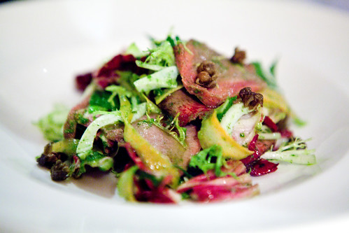 Roasted veal tongue salad