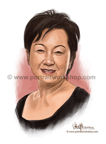 digital portrait illustration of Wee Wan Joo watermark